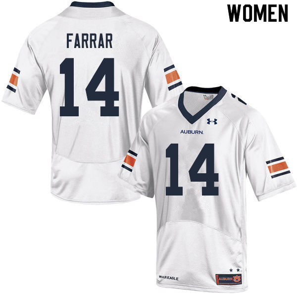 Women #14 Zach Farrar Auburn Tigers College Football Jerseys Sale-White